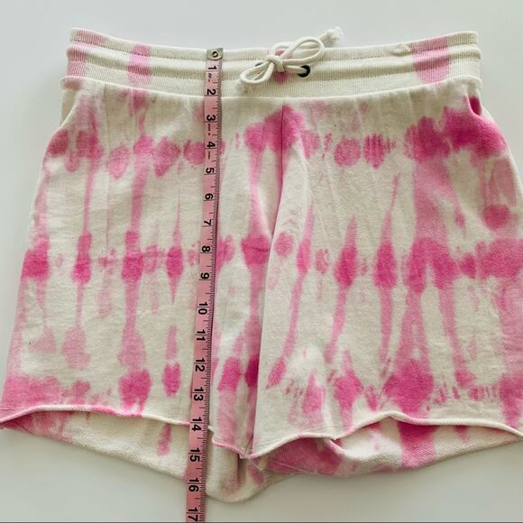 Threads 4 Thought Ivory and Pink Watercolor Tie Dye Pull On Shorts Small - Picture 6 of 10
